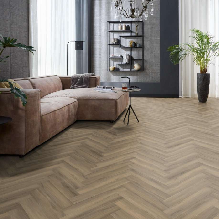Floorlife YUP herringbone click SRC light brown