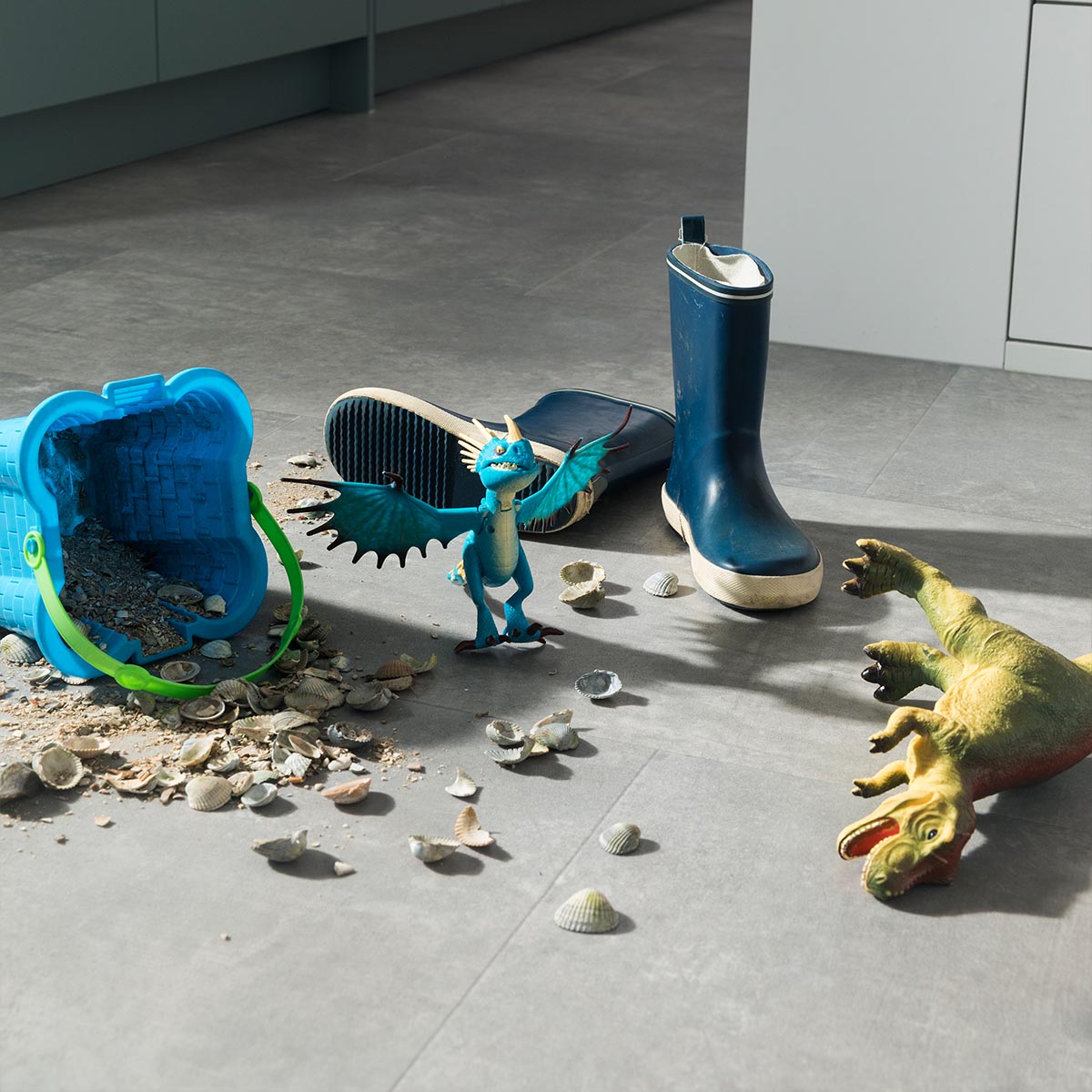 DD PVC klik Flinke tegel bitterkoek 90,6x44,8 cm