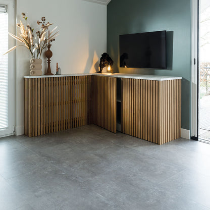 DD PVC klik Flinke tegel bitterkoek 90,6x44,8 cm