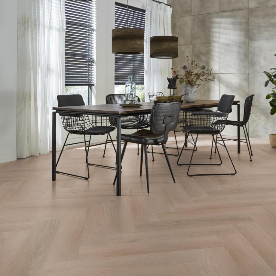 Floorlife YUP Merton herringbone dryback dark oak
