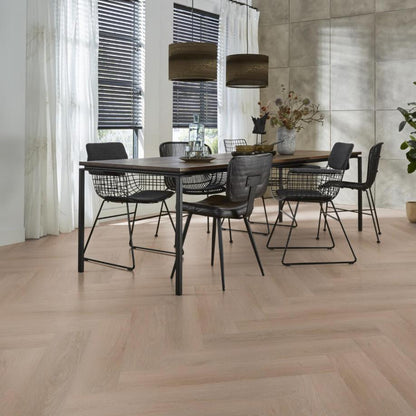 Floorlife YUP Merton herringbone dryback dark oak