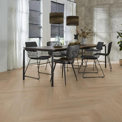 Floorlife YUP Merton herringbone dryback natural oak