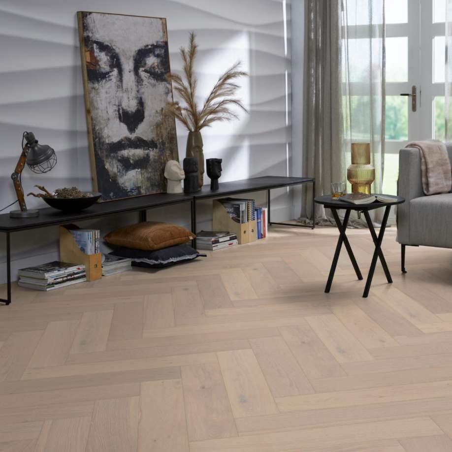 Floorlife Beverly Hills visgraat rustiek wit 4102
