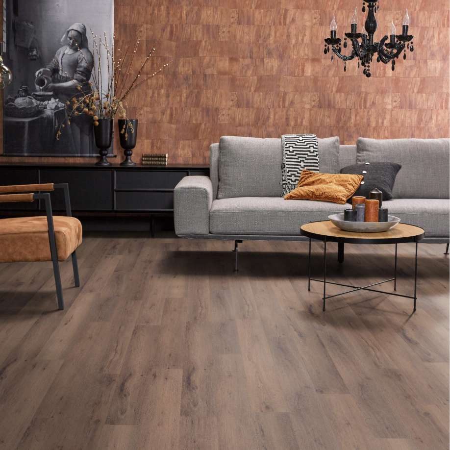 Floorlife Livingston grijsbruin eiken