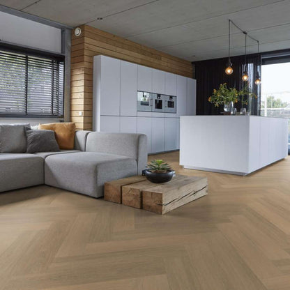 Floorlife YUP Sutton herringbone dryback warm natural