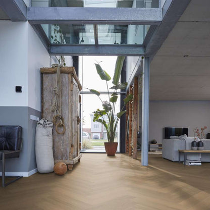 Floorlife YUP Sutton herringbone dryback warm natural