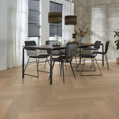 Floorlife YUP Sutton herringbone dryback warm natural