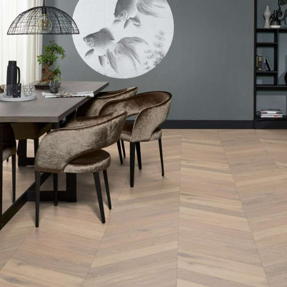 Floorlife Silver Lake hongaarse punt rustiek wit 7501