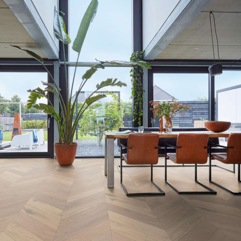Floorlife Silver Lake hongaarse punt rustiek wit 7501