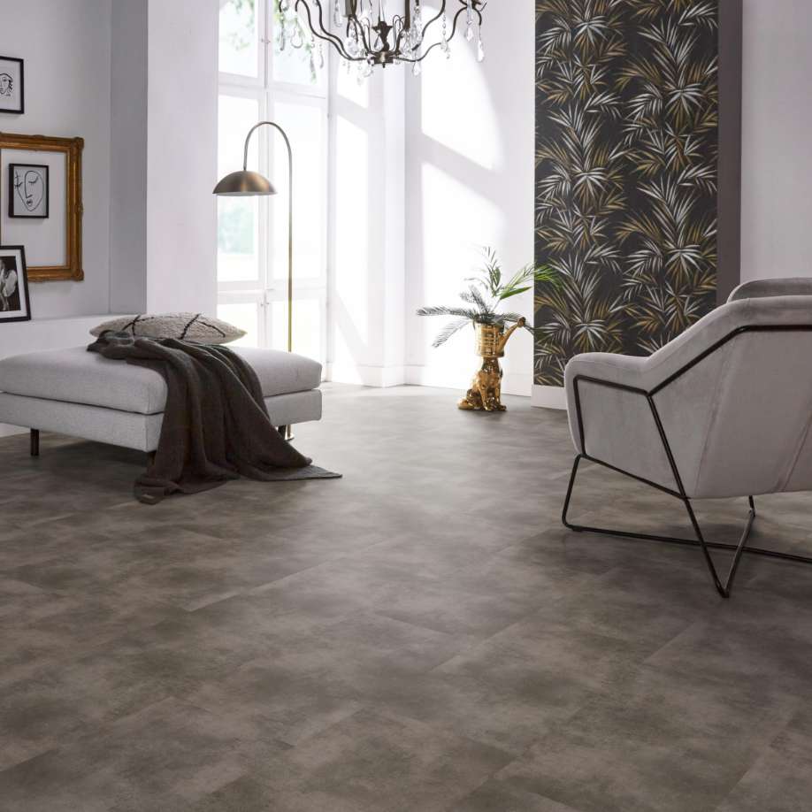 Floorlife The Rocks dryback mid grey