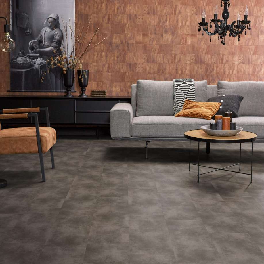 Floorlife The Rocks dryback mid grey