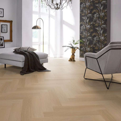 Floorlife YUP Fulham herringbone dryback natural oak