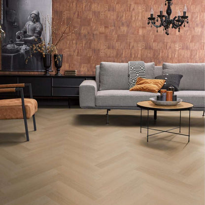 Floorlife YUP Fulham herringbone dryback natural oak