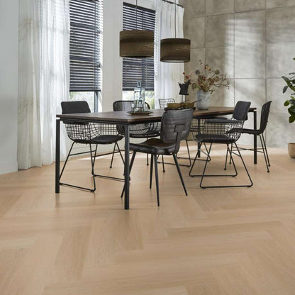 Floorlife YUP Fulham herringbone dryback natural oak