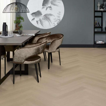 Floorlife YUP Fulham herringbone dryback smoky