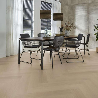 Floorlife YUP Fulham herringbone dryback smoky