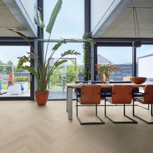 Floorlife YUP Fulham herringbone dryback beige