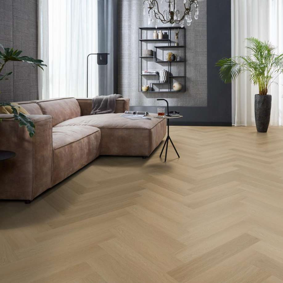 Floorlife YUP Fulham herringbone dryback warm oak