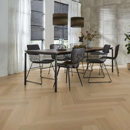 Floorlife YUP Fulham herringbone dryback warm oak