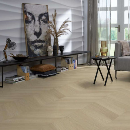 Floorlife YUP Fulham chevron dryback natural oak