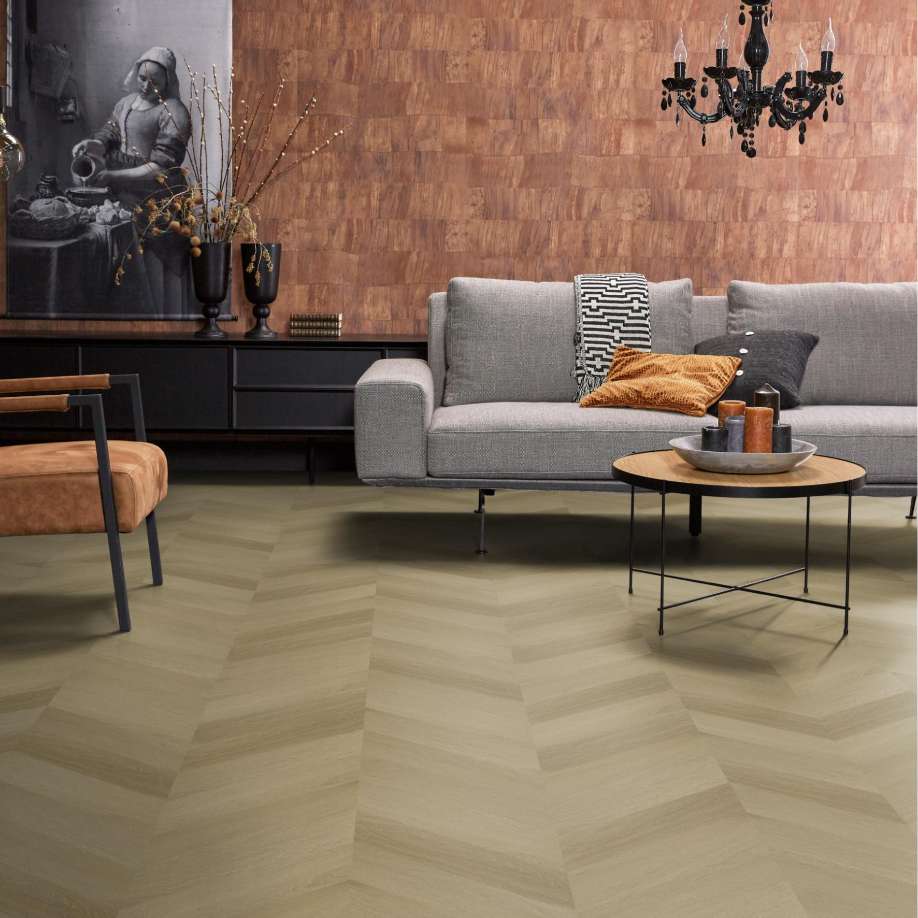 Floorlife YUP Fulham chevron dryback warm oak
