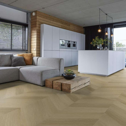 Floorlife YUP Fulham chevron dryback warm oak