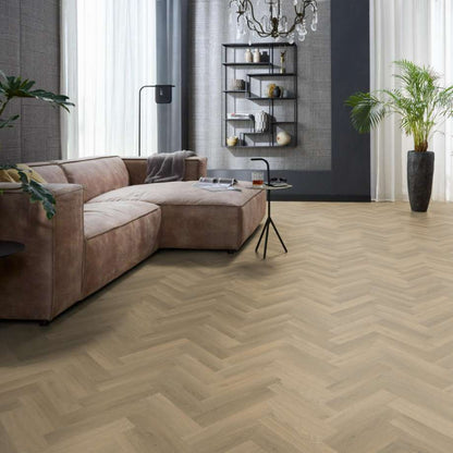 Floorlife YUP Herringbone dryback small natural
