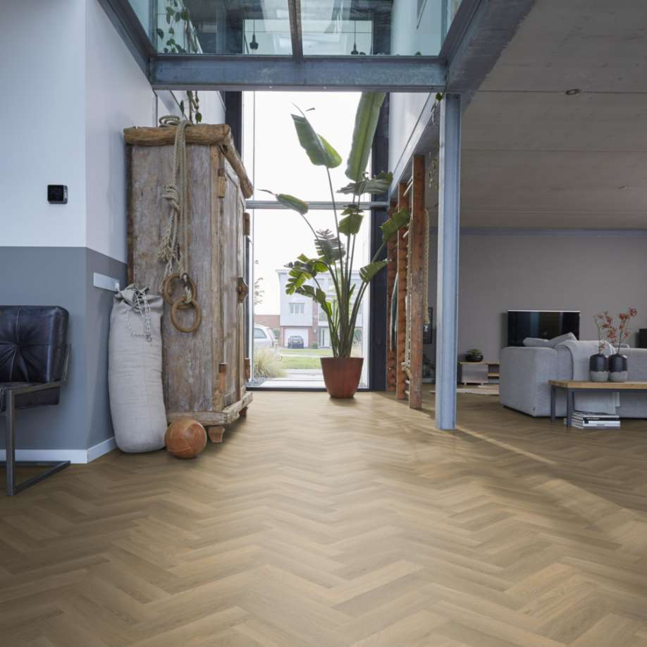 Floorlife YUP Herringbone dryback small natural