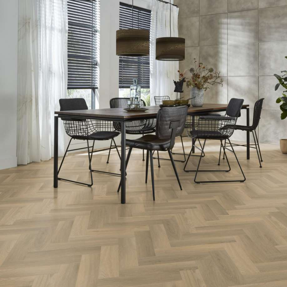Floorlife YUP Herringbone dryback small natural