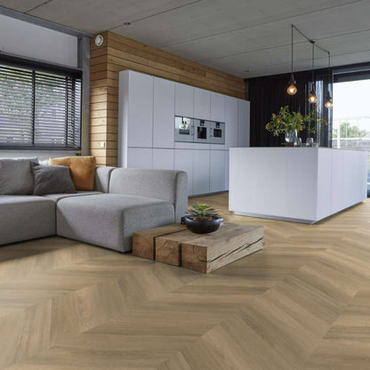 Floorlife YUP Chevron dryback natural