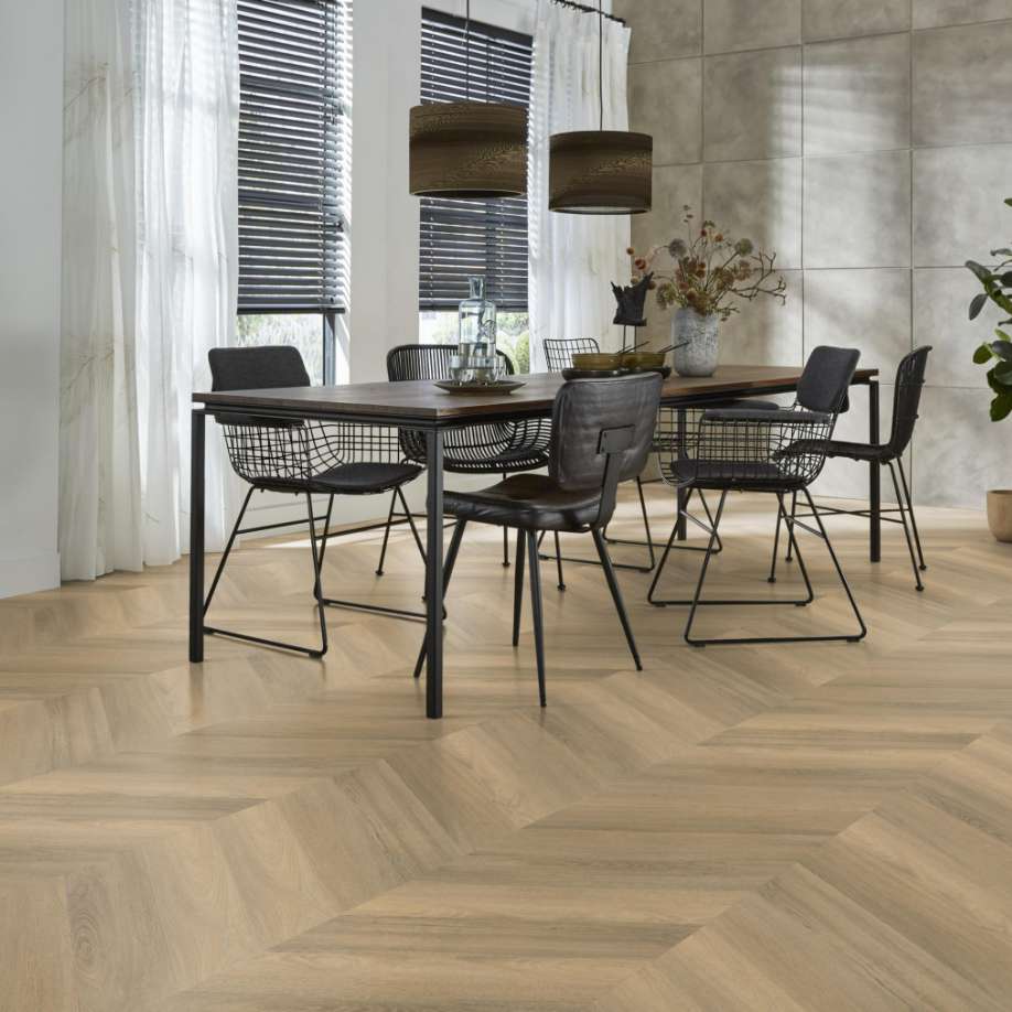 Floorlife YUP Chevron dryback natural