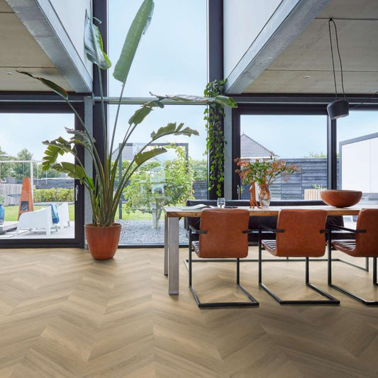 Floorlife YUP Chevron dryback natural