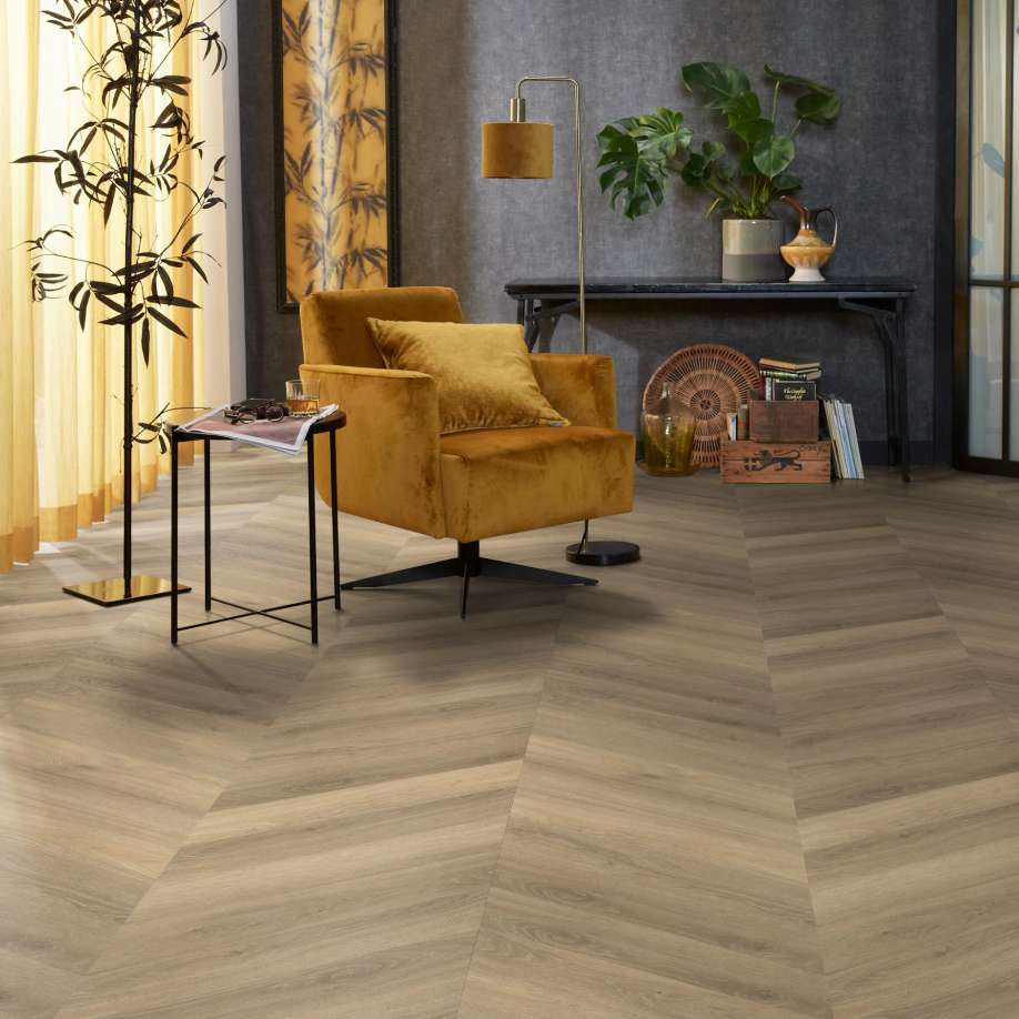 Floorlife YUP Chevron dryback beige
