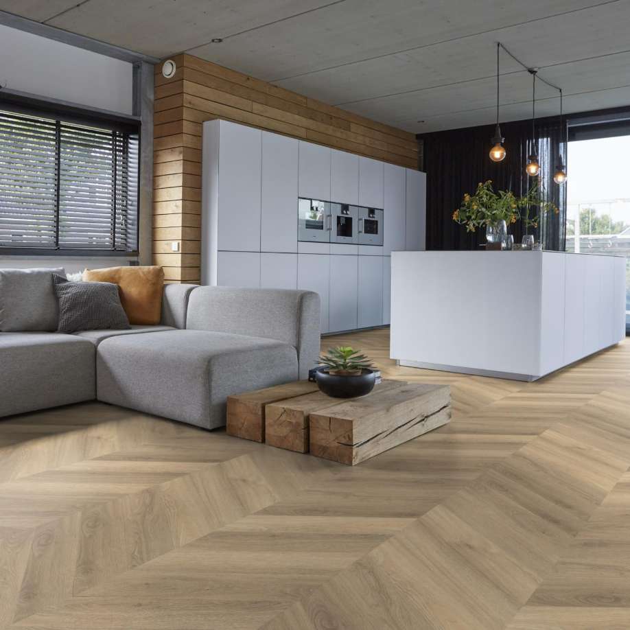 Floorlife YUP Chevron dryback beige