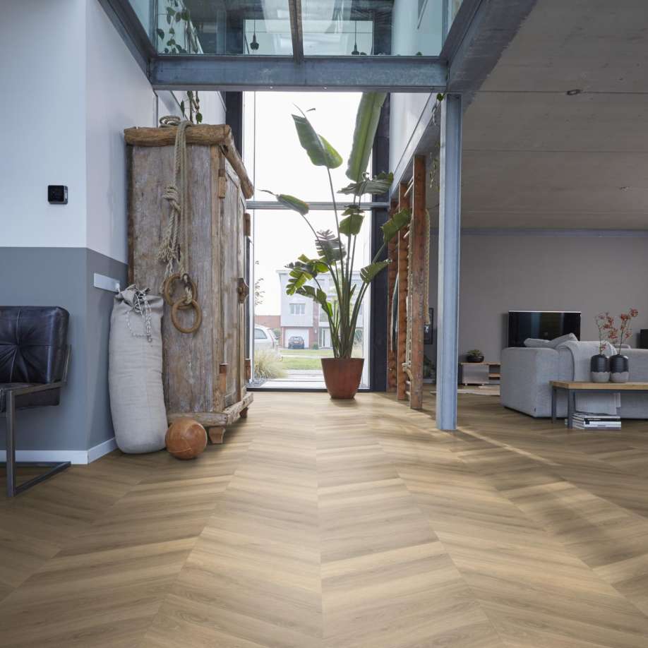 Floorlife YUP Chevron dryback beige
