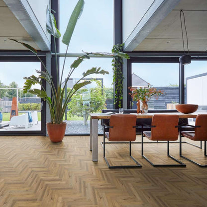 Floorlife YUP Herringbone dryback dark oak