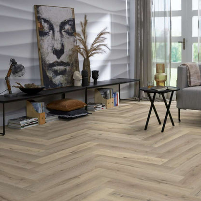 Floorlife YUP Herringbone dryback light oak