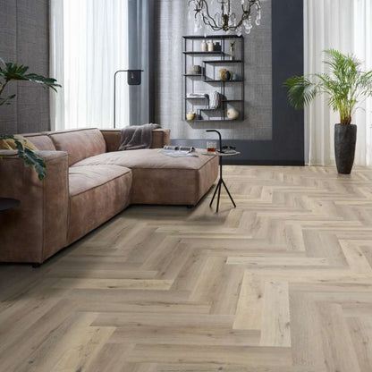 Floorlife YUP Herringbone dryback light oak