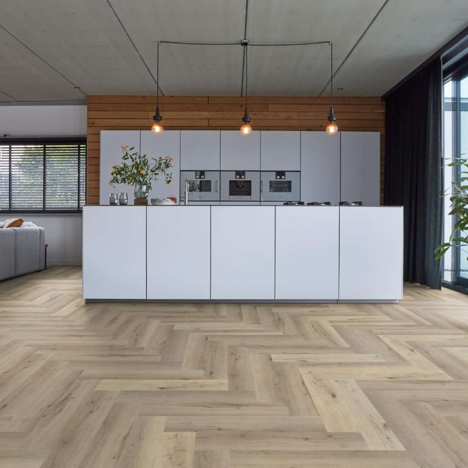 Floorlife YUP Herringbone dryback light oak