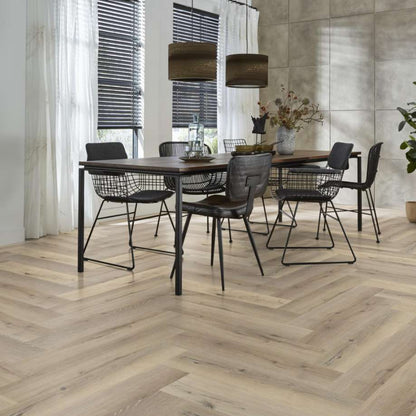 Floorlife YUP Herringbone dryback light oak