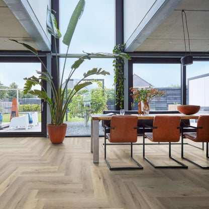 Floorlife YUP Herringbone dryback light oak