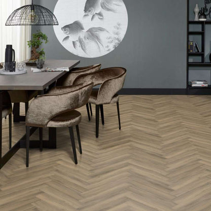 Floorlife YUP Herringbone dryback light brown