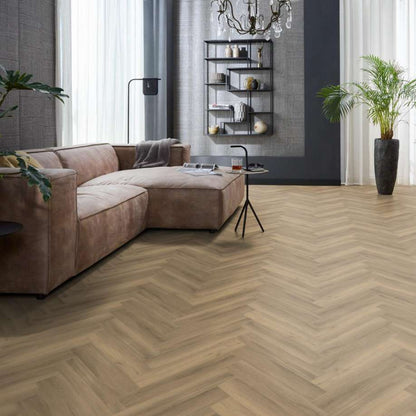 Floorlife YUP Herringbone dryback natural