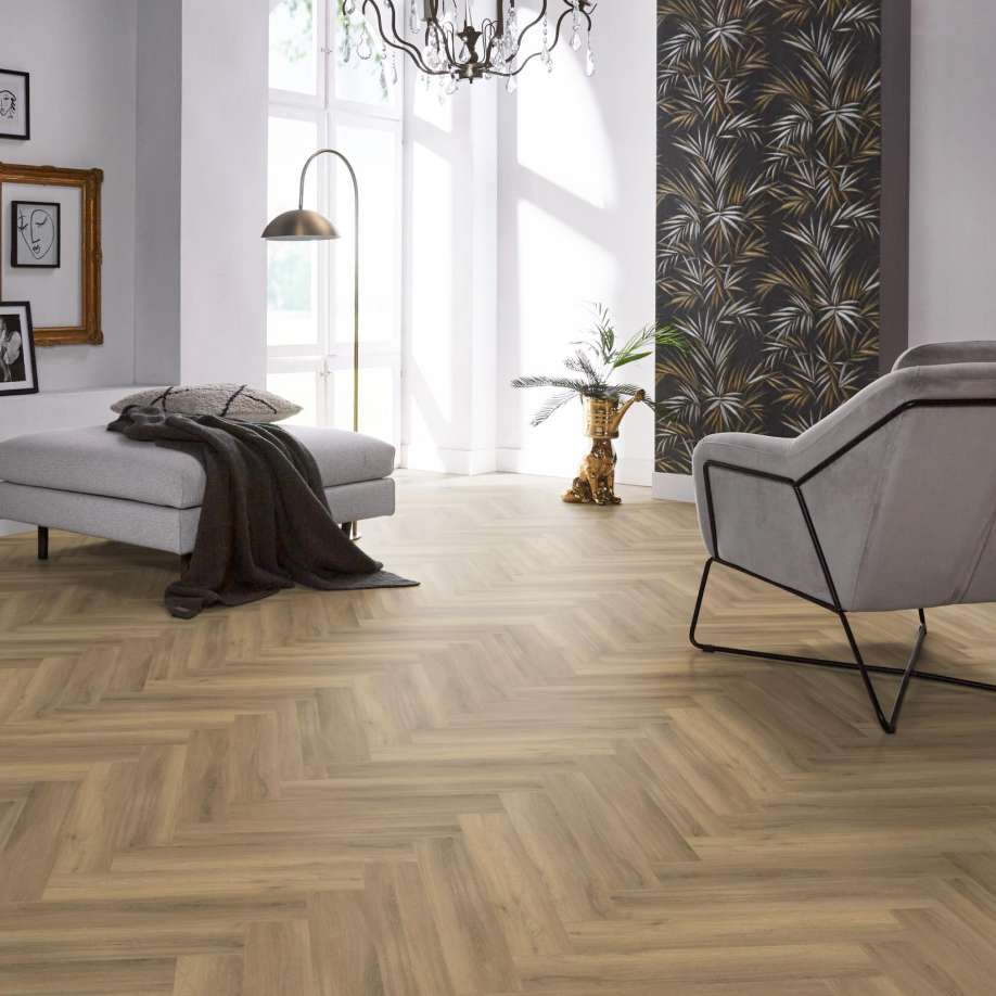 Floorlife YUP Herringbone dryback natural