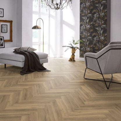 Floorlife YUP Herringbone dryback natural