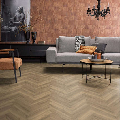 Floorlife YUP Herringbone dryback natural