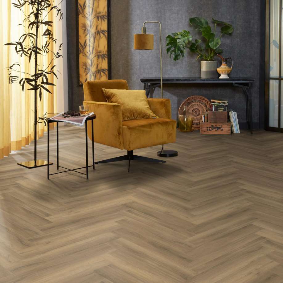 Floorlife YUP Herringbone dryback natural