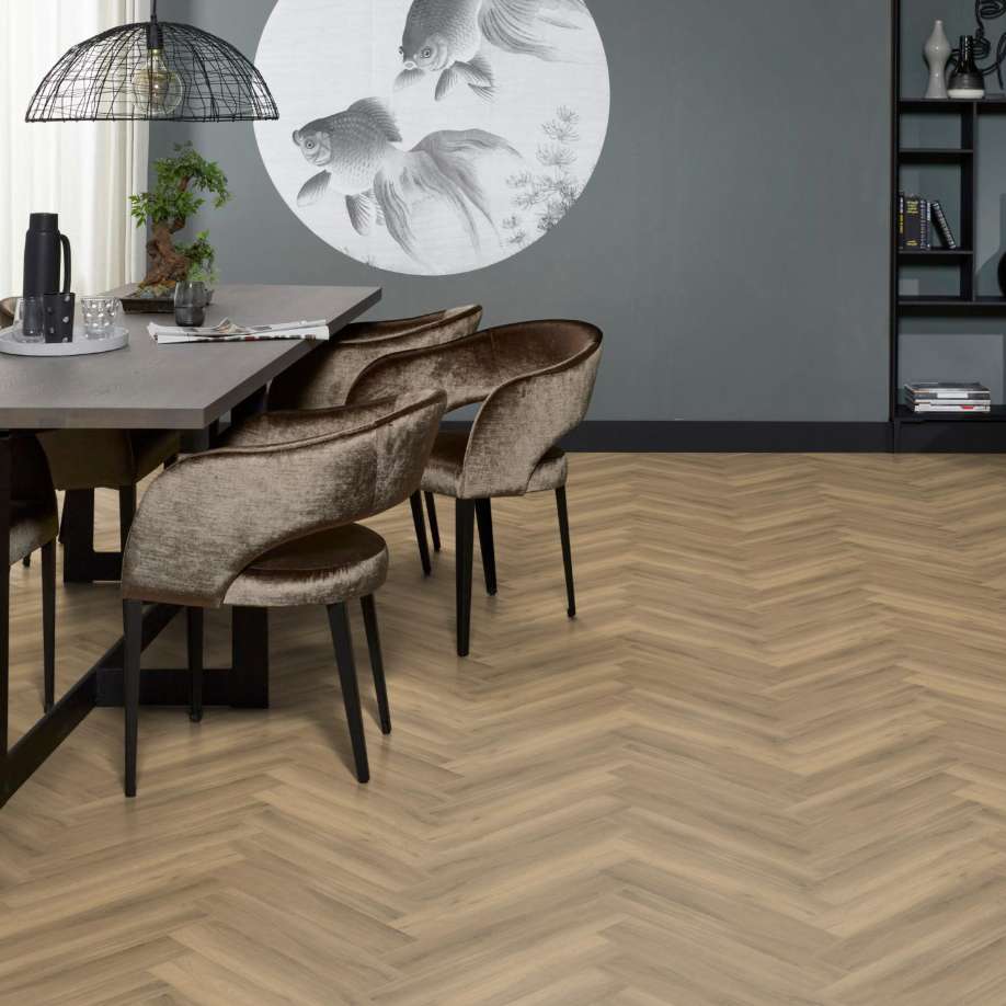 Floorlife YUP Herringbone dryback natural