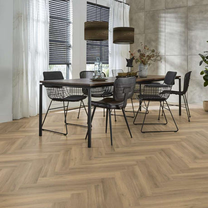 Floorlife YUP Herringbone dryback natural