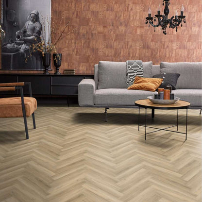 Floorlife YUP Herringbone dryback beige